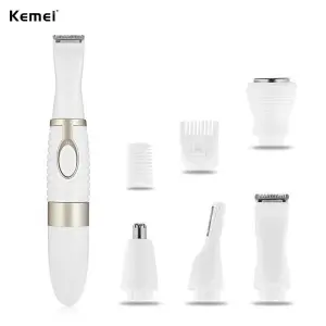 Kemei KM-PG500 4 In 1 Electric Nose Ear Corrector Beard Shaver Eyebrow Hair Removal Safe Facial Care Shaver Nose Corrector