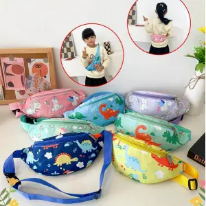 KOJA Fanny Pack Small Kids Waist Bag Cartoon Hipsack Fanny Phone Wallet Pouch with Adjustable Belt Crossbody Chest Bag