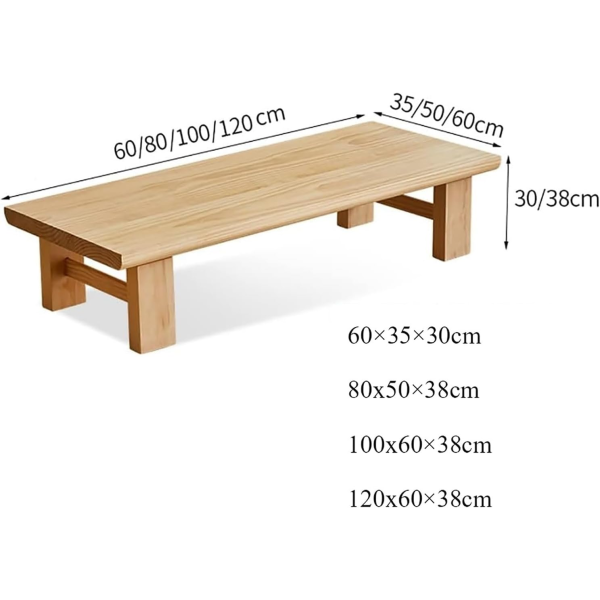 Pirka Wooden Low Table for Pooja and Dining Multipurpose Leisure Table Solid And Strong in Brown - Image 2