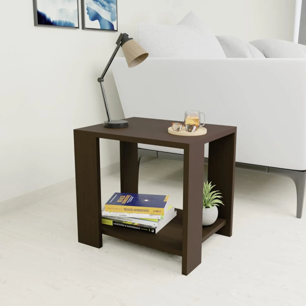 Light Engineered Wood Multipurpose Small Side Table for Living Room & Bedside with Storage Home Office Table - Image 3
