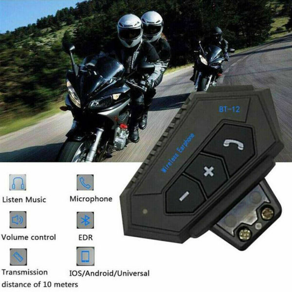 BT12 Motorcycle Helmet BT Headset Headphone Speakers Support Hands-Free Calling - Image 4