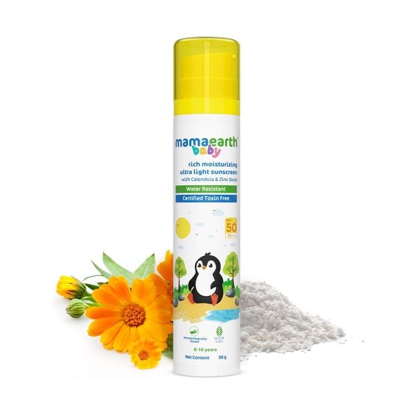 Mamaearth Baby Rich Moisturizing Ultra Light Sunscreen-50g SPF 50 & PA++++ - Image 2
