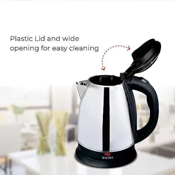 BALTRA  Electric Kettle | Supreme | 1.8 L | 360° cordless kettle | Concealed heating element | High grade SS body | Cool touch handle with finger protector | Boil dry protection | Auto cut off function | 1100 W | 12 Months warranty - Image 5