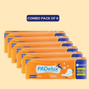 PADelux Sanitary Pads Dry Feel, 240mm- 6Pads (pack of 6)