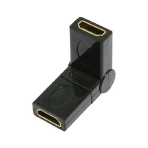 Water & Wood 360 Degree Rotating Hdmi Female/Female Adapter Plug Connector- Black