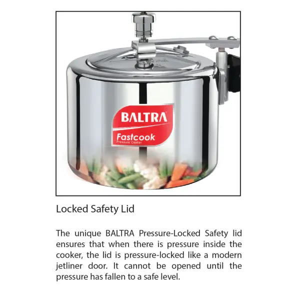 BALTRA  Baby  Pressure Cooker | Fastcook 1.2 Ltr |  Induction Based | Automatic safety valve | Aluminium pressure cooker | New improved vent weight | Long lasting sealing ring/gasket | 7 Year Warranty - Image 4