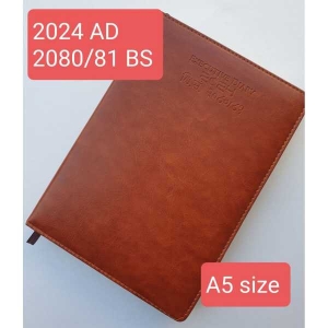 Date Diary Hitech 2024 A5 size / Year Planner for 2024/ Included Dates of 2080/81 BS
