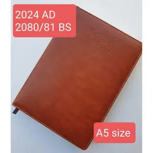 Date Diary Hitech 2024 A5 size / Year Planner for 2024/ Included Dates of 2080/81 BS