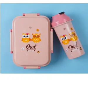 Kids Lunch Box & Water Bottle Set Peach - Sunshine