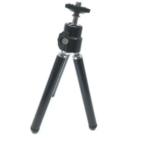 Two Sections Metal Tripod Stand - Black - Image 2