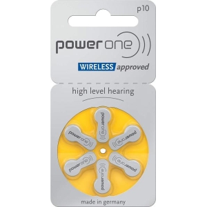 Power One P10 Wireless Approved Zinc Hearing Aid Batteries (6 Batteries set)