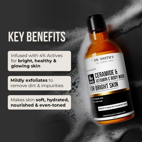 Dr.Sheth's Ceramide & Vitamin C Body Wash - 250ml - Image 5