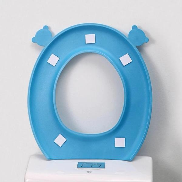 Reusable Toilet Seat Cover Waterproof Sticky Solid Color Skin-friendly Soft Thicker Home Bathroom Accessories - Image 4