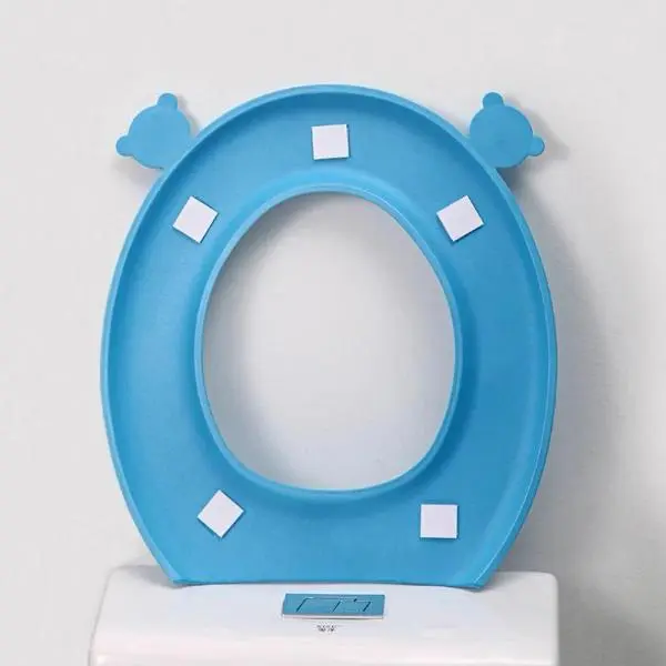 Toilet Seat Cover Waterproof Sticky Solid Color Skin-friendly Soft Thicker Home Bathroom Accessories - Image 3