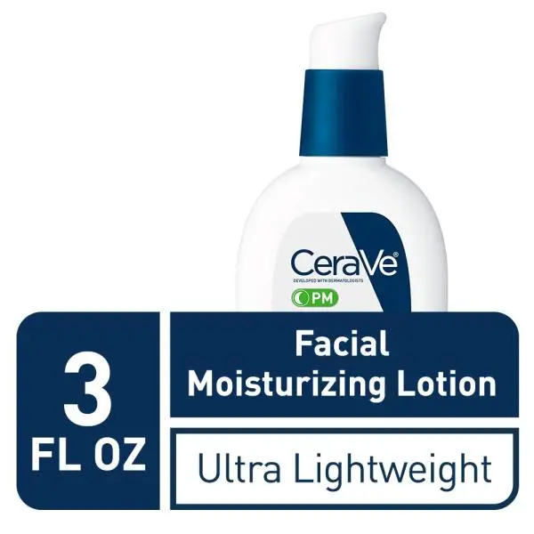 CeraVe PM Facial Moisturizing Lotion LIGHTWEIGHT, OIL-FREE NIGHT CREAM 89ml With Free Lipliner By Genuine Collection - Image 2