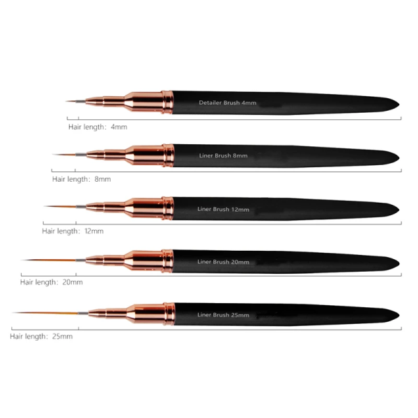 Nail Art Brush Lining Brush Nail Liner Brush 7mm-30mm for Nail Technicians Manicure Tools - Image 5