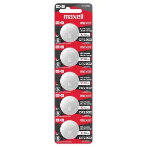 Maxell CR2032 3V Lithium Coin Battery Pack of 5 pcs By Mitrata