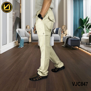 VIRJEANS (VJC847) Cargo Box Trouser For Men- Light Cream