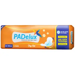 PADelux Sanitary Pads Dry Feel XL, 280mm- 6Pads