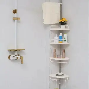 4 Tier Mulitpurpose Corner Space Saver Storage Shelf