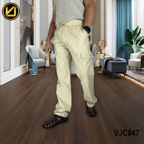 VIRJEANS (VJC847) Cargo Box Trouser For Men- Dark Cream - Image 2