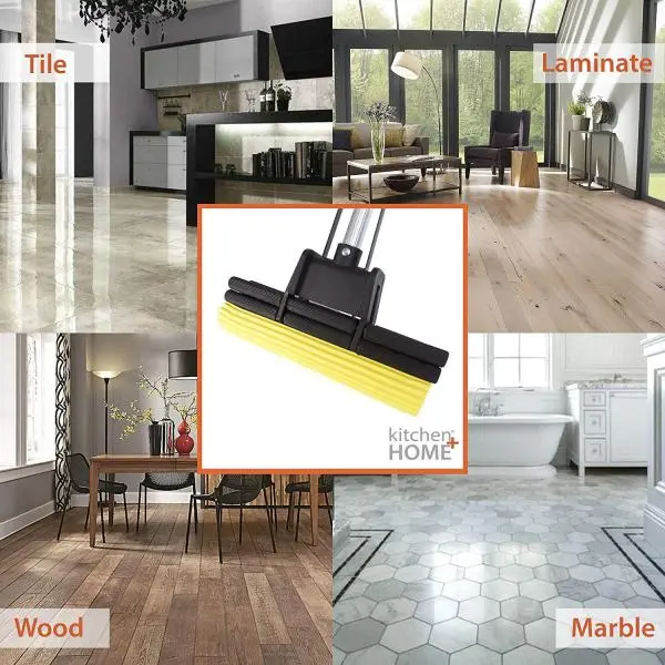 Super Absorbent Professional Double Roller Sponge Foam Mop | Easy To Use Super Absorbent Sponge Foam With Telescopic Handle - Image 2