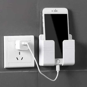 Wall Mount Mobile Charger Holder ( Color May Vary)