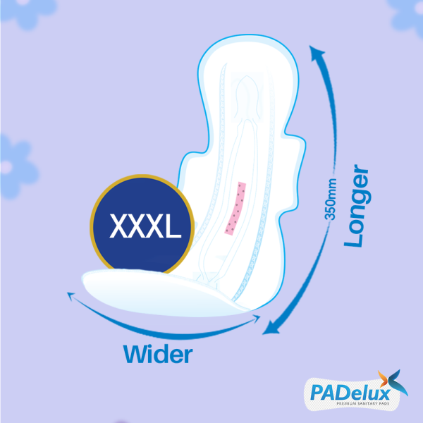 PADelux Cozzy Nights XXXL-350mm 12 Pads  No leaks, Extra long  and wide protection (pack of 3) - Image 3