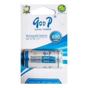 Goop AA Sized 800mAh Ni-CD 1.2V Rechargeable Battery 2Pcs
