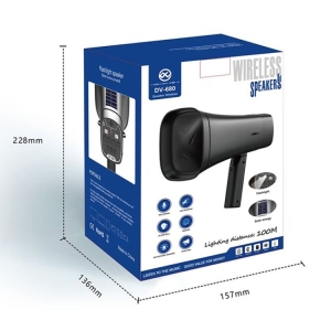 DV-680 Solar Megaphone Wireless Bluetooth Outdoor Recording Speaker Loudspeaker