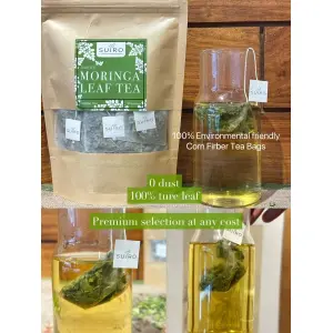 Caffeine Free Moringa Tea For Overall Wellbeing, Healthy Digestion And Weight Loss  - 20 Tea Bags Kraft Pack - Suiro Teas