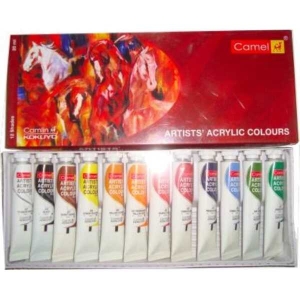 Camel Artist Acrylic Color Set of 9 ML Tube in 12 Shades (Set of 12