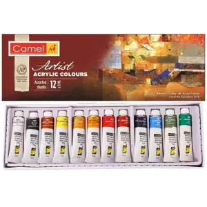 Camel Artist Acrylic Color Set of 9 ML Tube in 12 Shades (Set of 12