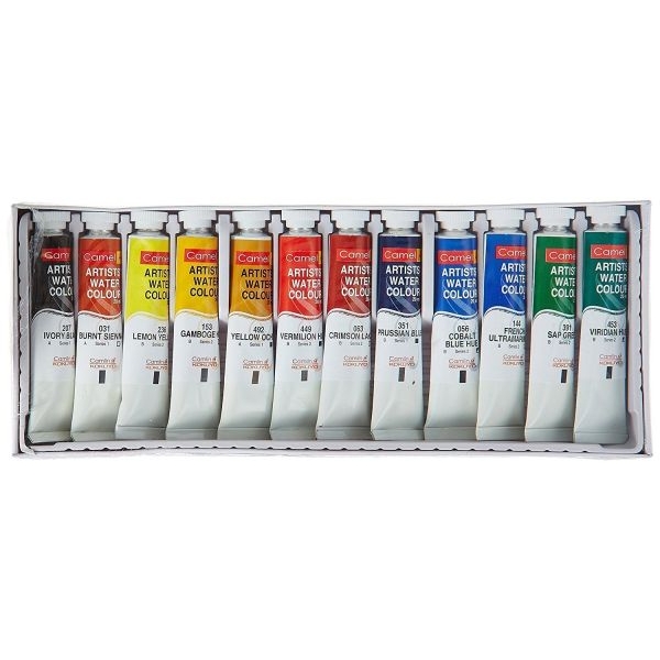 Camel Artist's Watercolor Set, 12 Shades, 20ml Each - Image 4