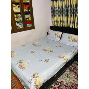 Camel Print King Size Bedhseet With Two Pillow Cover