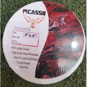 Canvas Frame Round Shaped 4*4 Inch Dimension By Mitrata