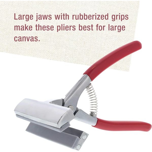 Canvas Pliers /Professional Extra Wide Canvas Pliers 4-3/4 inch with Padded Spring Return Handle - Image 2