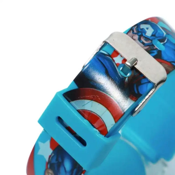 Captain America Printed Watch For Kids (Blue) - Image 3