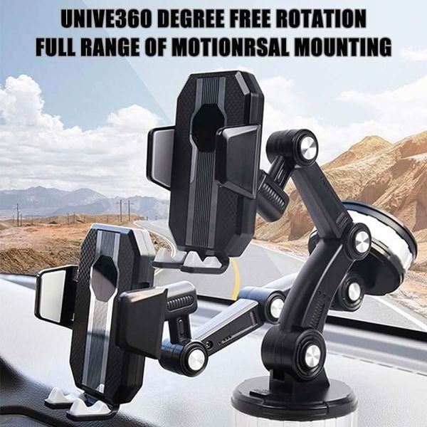 Car Phone Holder Mount, Suction Cup Cell Phone Holder Stand, Universal Dashboard/Windshield/Window Phone Holder One-Button Pop-up - Image 4