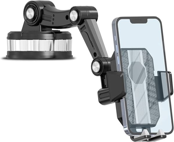 Car Phone Holder Mount, Suction Cup Cell Phone Holder Stand, Universal Dashboard/Windshield/Window Phone Holder One-Button Pop-up - Image 5