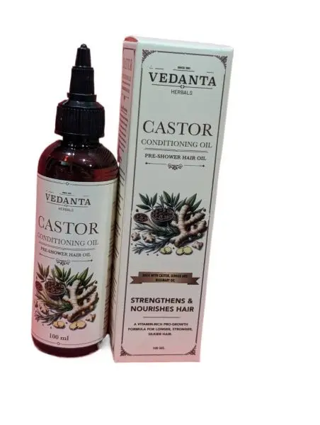 Castor Conditioning Oil Pre-Shower Hair Oil Vedanta Herbal's 100 ML