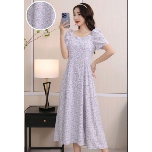 Casual SummernFloral Print Long Women Dress