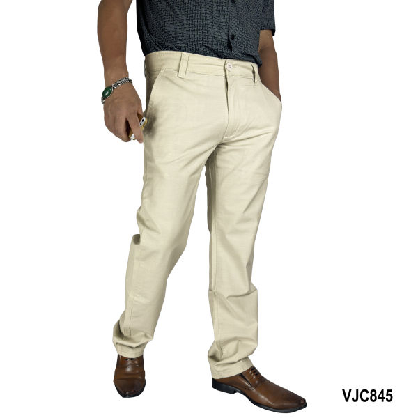 VIRJEANS (VJC845) Linen Summer Pant For Men- Cream - Image 2