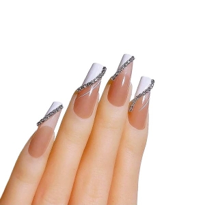 3D Rhinestones Silver Gold Pink Stone Nail Art Decoration Chain For Professional Supplies Nail Technicians