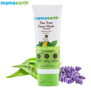 Mamaearth Tea Tree Face Wash for Oily And Acne-Prone Skin 100 Ml Natural Ingredients Skincare Face Cleanser