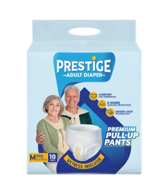 Prestige Adult Pant Style Diaper - Medium | Pack of 10Pieces