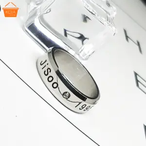 KOJA KPOP BlackPink  Finger Ring Member Name and Birthday Engraved Ring