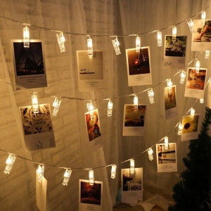 20 Plastic Photo Clip Led String Lights For Home Decor | Wall Decor LED Light Photo Clip- 20 Clips | Home Decor Accessories