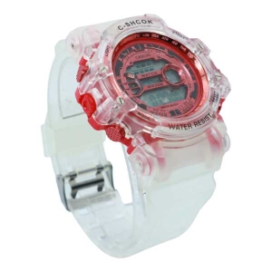 Red And White Color Kids Digital Watch For Girls