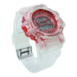 Red And White Color Kids Digital Watch For Girls